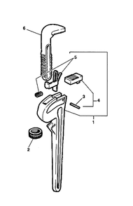 Fig-0 Diagram and Parts List for 14- Type-3 Ridgid Wrench