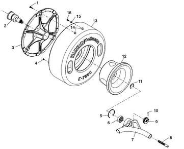 Drum Assembly Diagram and Parts List for K-7500 W (C-75)(60062R) Ridgid Drain Cleaner