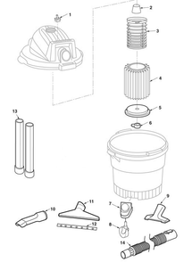 Wd09450, Wd0947 Vac Assembly Diagram and Parts List for AM2265  Ridgid Industrial Fan / Circulator