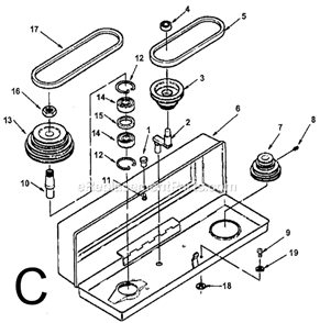 Page C Diagram and Parts List for DP15000  Ridgid Drill Press