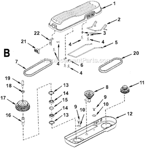 Page B Diagram and Parts List for DP15500  Ridgid Drill Press