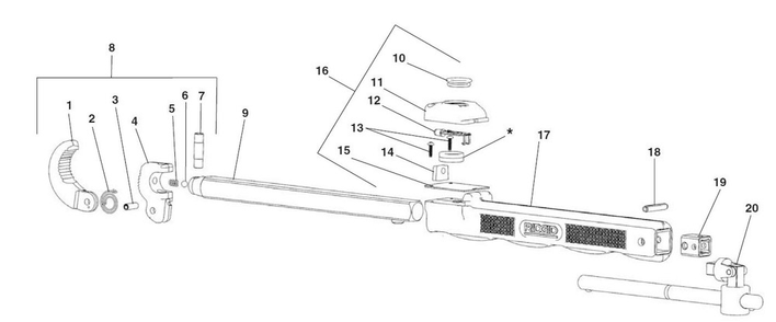 Part Location Diagram of 32710 Ridgid Fixed Jaw