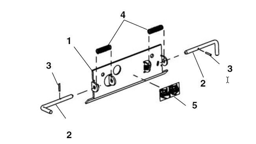 250 Stand Bracket Diagram and Parts List for 300 COMPACT KIT 67182 Ridgid Pipe Tools