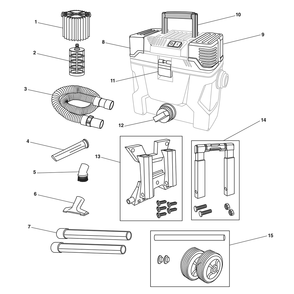 Fig-0 Diagram and Parts List for 1000RV  Ridgid Utility Vacuum