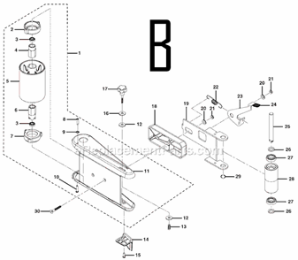 Page B Diagram and Parts List for EB44241  Ridgid Sander Polisher