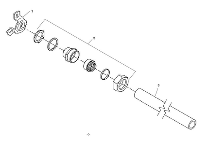 Guide Hose Assembly Diagram and Parts List for K-400 W (C-32 IW)(27028) Ridgid Drain Cleaner