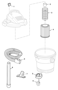 Wd06701 Vac Assembly Diagram and Parts List for AM2265  Ridgid Industrial Fan / Circulator