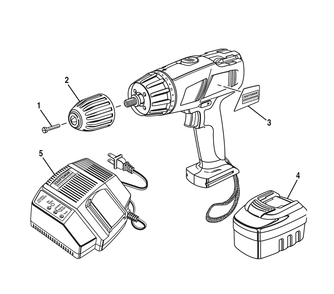 Fig-0 Diagram and Parts List for 9732716  Ridgid Cordless Drill