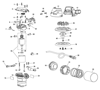 Fig-0 Diagram and Parts List for R26011  Ridgid Sander Grinder