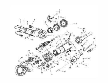 Fig-0 Diagram and Parts List for 700-POWER-DRIVE  Ridgid Pipe Tools
