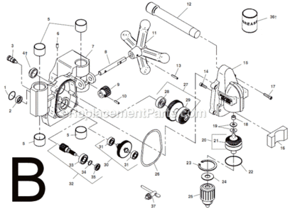 Page B Diagram and Parts List for HC-300  Ridgid Router