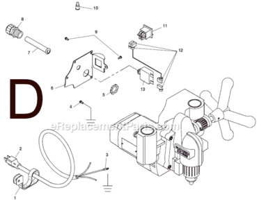 Page D Diagram and Parts List for HC-300  Ridgid Router