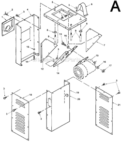 Page A Diagram and Parts List for JP06000  Ridgid Planer Jointer