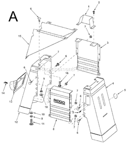 Page A Diagram and Parts List for JP06100  Ridgid Planer Jointer