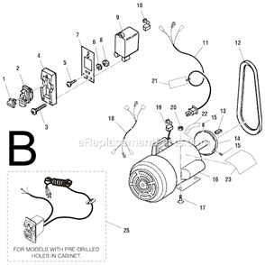 Page B Diagram and Parts List for JP06101  Ridgid Planer Jointer
