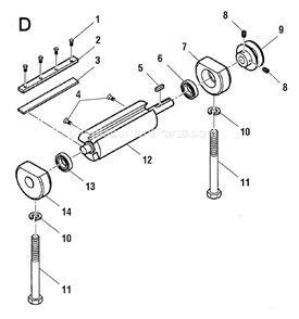 Page D Diagram and Parts List for JP0610  Ridgid Planer Jointer