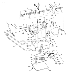 Part Location Diagram of 66977 Ridgid Engine/6Hp