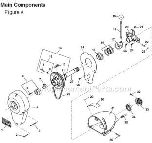 Part Location Diagram of 61015 Ridgid Roller (2)