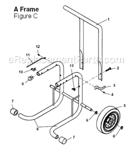 Page C Diagram and Parts List for K-1500B  Ridgid Drain Cleaner