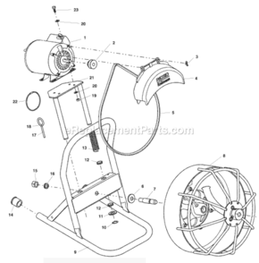 Page A Diagram and Parts List for K-375R  Ridgid Drain Cleaner