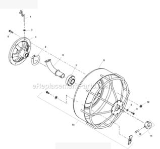 Page M Diagram and Parts List for K-375R  Ridgid Drain Cleaner