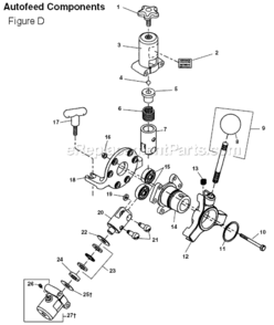Page D Diagram and Parts List for K-3800  Ridgid Drain Cleaner