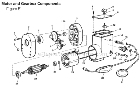 Part Location Diagram of 37967 Ridgid Foot Switch Assembly