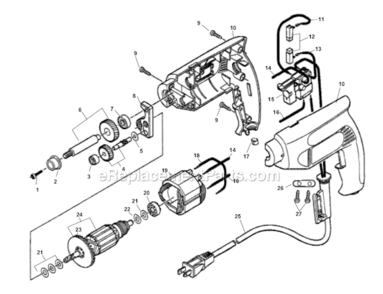 Page B Diagram and Parts List for K-39B  Ridgid Drain Cleaner