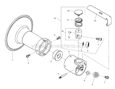 Part Location Diagram of 18658 Ridgid Battery