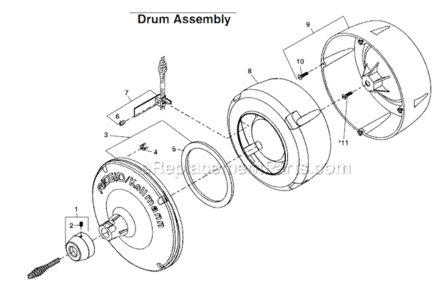 Page B Diagram and Parts List for K-40B  Ridgid Drain Cleaner