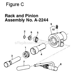 Part Location Diagram of 61600 Ridgid Pinion Stem Washer