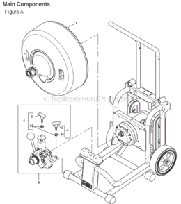Page A Diagram and Parts List for K-6200  Ridgid Drain Cleaner