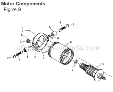 Page G Diagram and Parts List for K-6200  Ridgid Drain Cleaner