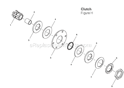 Page H Diagram and Parts List for K-6200  Ridgid Drain Cleaner