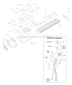 Part Location Diagram of 92552 Ridgid Internal Speaker