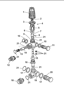 Page F Diagram and Parts List for KJ-1350  Ridgid Pressure Washer