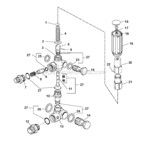 Page G Diagram and Parts List for KJ-1350  Ridgid Pressure Washer