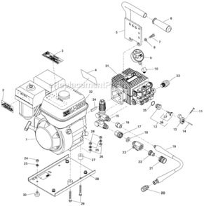 Part Location Diagram of 60380 Ridgid Hex Screw 3/8 - 16 X 1-1/4
