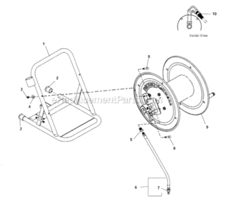 Part Location Diagram of 43847 Ridgid Hex Screw 5/16 - 18 X 1-1/2,
