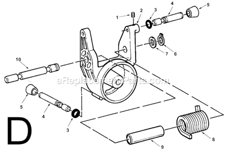 Page D Diagram and Parts List for MS10501  Ridgid Miter Saw