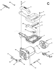 Part Location Diagram of 080029002052 Ryobi HC SWITCH SPDT
