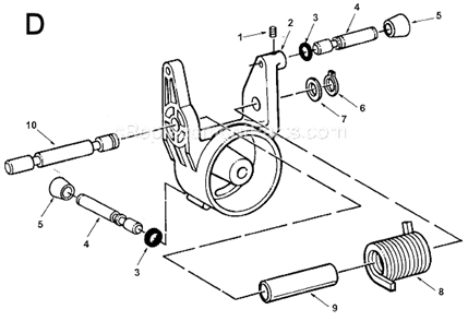 Page D Diagram and Parts List for MS10600  Ridgid Miter Saw