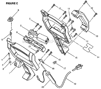 Page C Diagram and Parts List for MS1065LZA  Ridgid Miter Saw