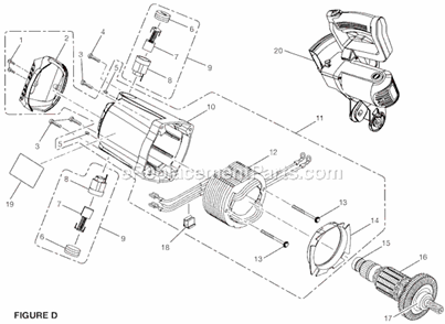 Part Location Diagram of 9053D02000 Ridgid Field Assembly
