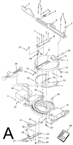 Part Location Diagram of 60047 Ridgid Drum Only