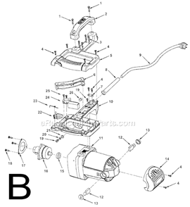 Page B Diagram and Parts List for MS12501  Ridgid Miter Saw