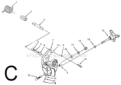 Page C Diagram and Parts List for MS12501  Ridgid Miter Saw