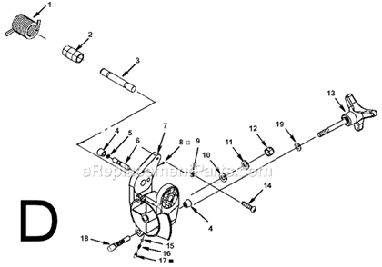 Page D Diagram and Parts List for MS12502  Ridgid Miter Saw
