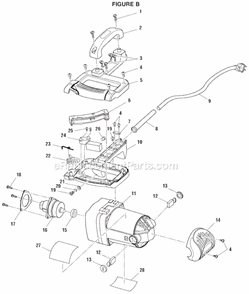 Page B Diagram and Parts List for MS1250LZ1  Ridgid Miter Saw