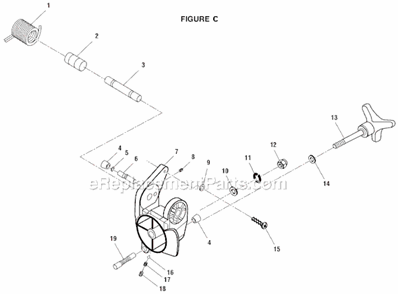Page C Diagram and Parts List for MS1250LZ1  Ridgid Miter Saw